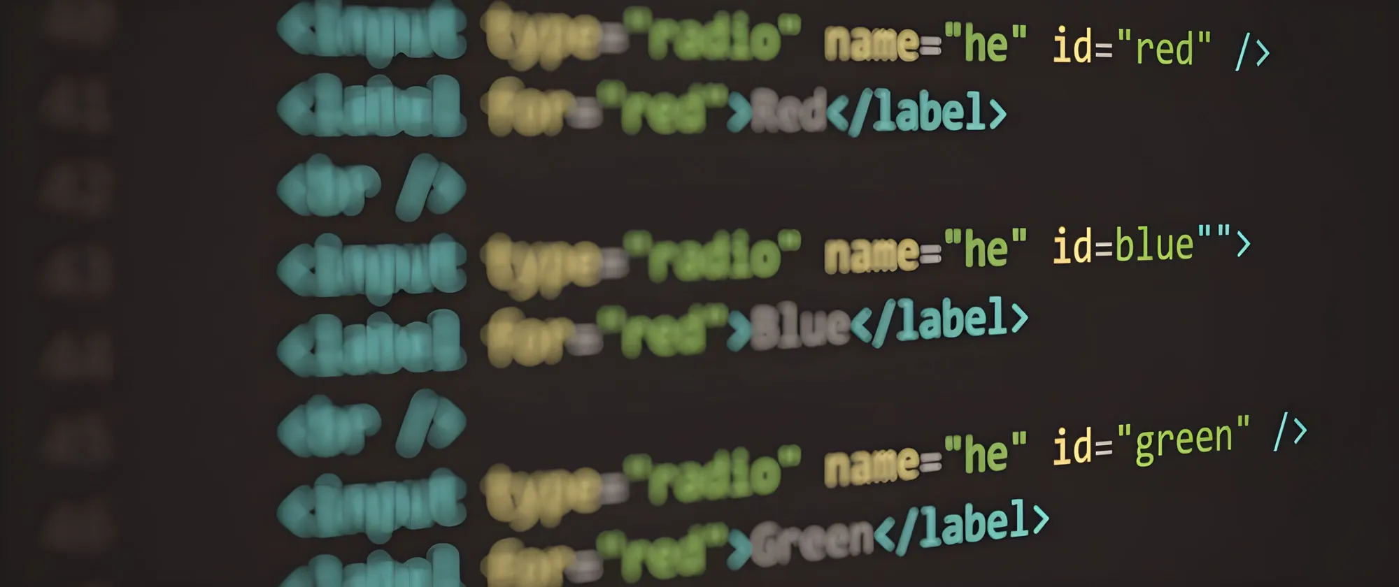 Code d’une page web en cours de développement